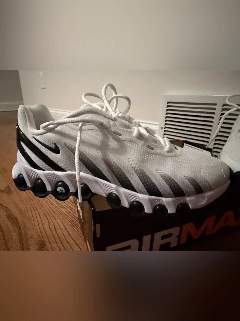 Nike Kids White and Black Air Max Sneakers
